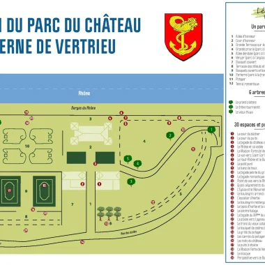 Plan du parc du Château de Vertrieu