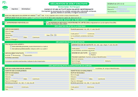 Pour les pros : Formulaire Cerfa – Déclaration de début d’activité